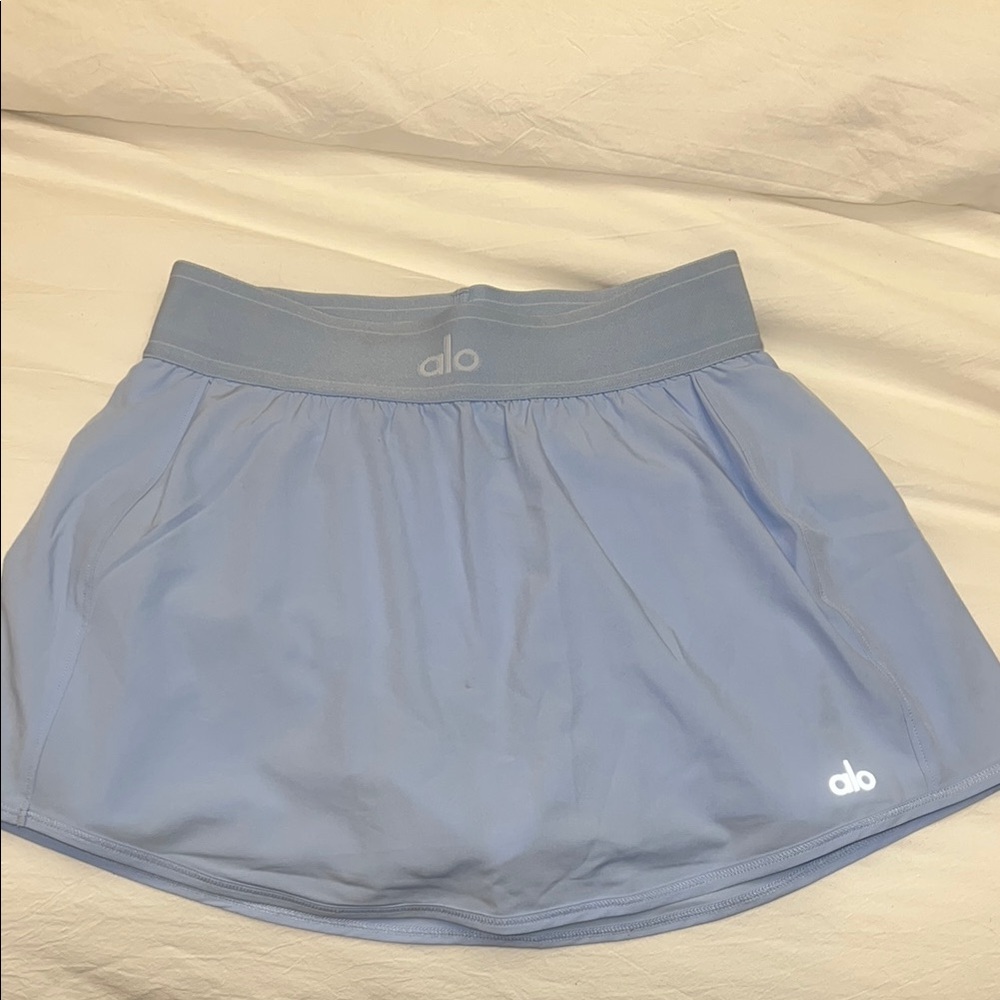 ALO Yoga Blue Mini Skater Skirt Athletic